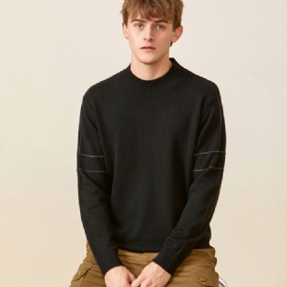 Efterår Og Vinter Slim-fitting Gevindmanchetter All-match Bluse Herre