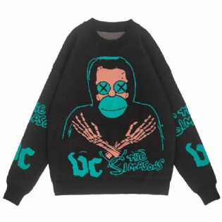 Europæisk Og Amerikansk Street Trendy Tynd Par Sweater