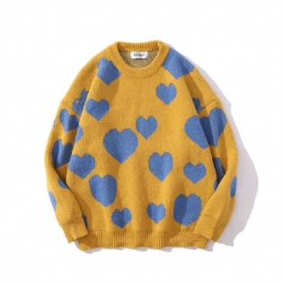 Heart Full Jacquard Sweater Herre