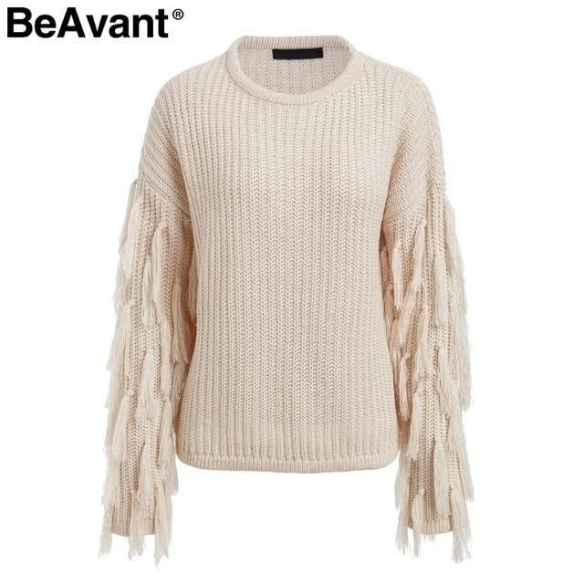 Kvast Strikket Sweater Dame Pullover Løs Casual Armygrøn Vinter Sweater Kvindelig O-hals 2018 Efterårstrøje Pull Femme