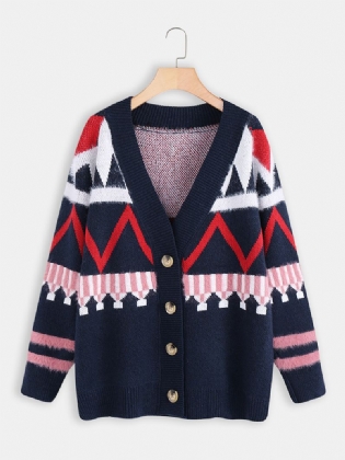Kvinder Casual Button Langærmede Sweatere
