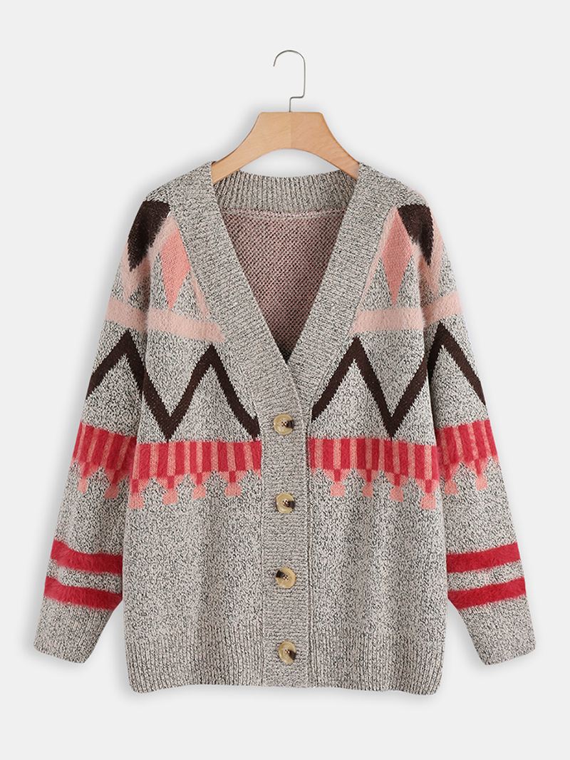 Kvinder Casual Button Langærmede Sweatere