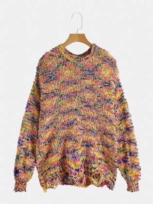 Kvinder Løs Camouflage Pullover Rundhalstrøjer