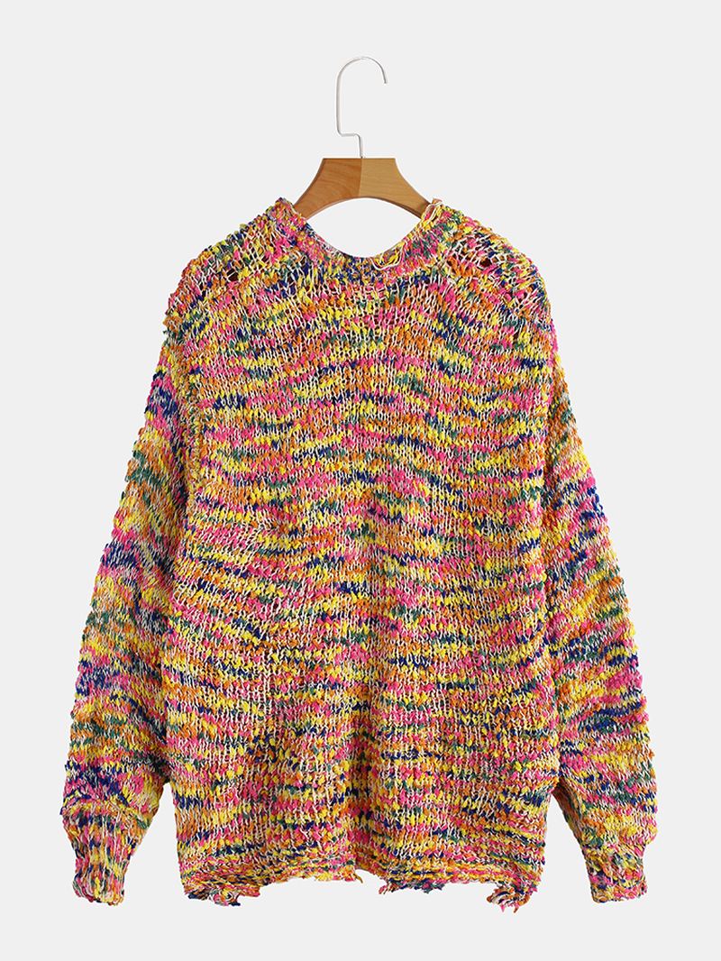 Kvinder Løs Camouflage Pullover Rundhalstrøjer