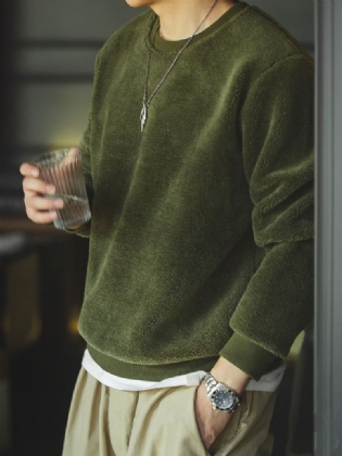 Madden Workwear Japanese Retro Dark Grey Polar Fleece Warm Sweater