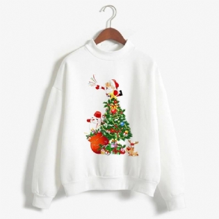Mode Juletrøje Sort Langærmet Kvinder Dame Femme Harajuku Kvinde Tøj Plus Size Vinter Nytårs Pullover