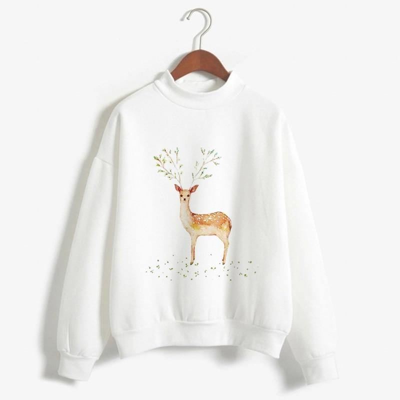 Mode Juletrøje Sort Langærmet Kvinder Dame Femme Harajuku Kvinde Tøj Plus Size Vinter Nytårs Pullover
