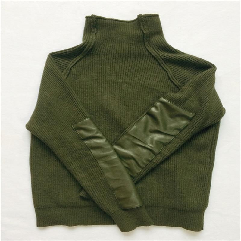 Moderigtig Langærmet Striktrøje Til Kvinder Bodycon Slim Rullekrave Efterår Vinter Pullover Cashmere Pull Femme