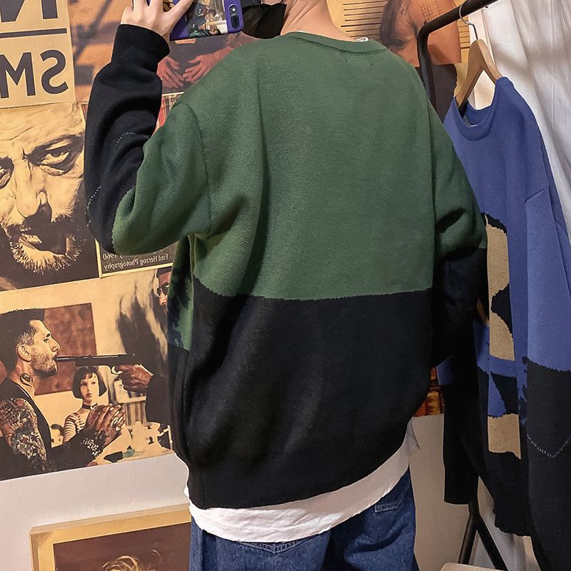 Par Retro Tegneserietrøje Efterår Og Vinter Koreansk Løs Student Fortykkelse Ungdomstrendstrøje Mænd