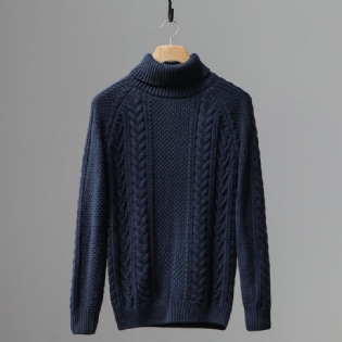 Pure Color Classic Twist Casual Sweater Vinter
