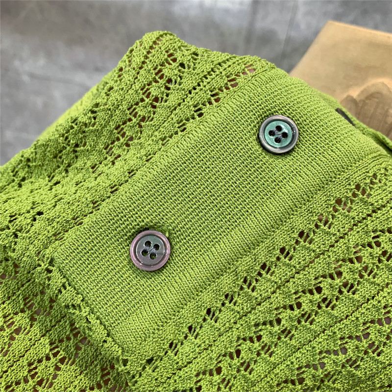 Smuk High-end Strikket Kortærmet Poloshirt