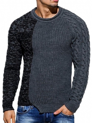 Splejset Raglan Sleeve Pullover Herretrøje