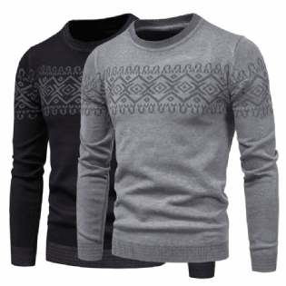 Strik Til Mænd Herre Rund Hals Langærmet Mode Sweater Base