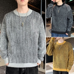 Sweater Herre Trøje Med Rund Hals Med Løs Hals