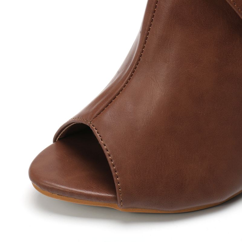 Kvinder Peep Toe Slingback Spænde Højhælede Pumps