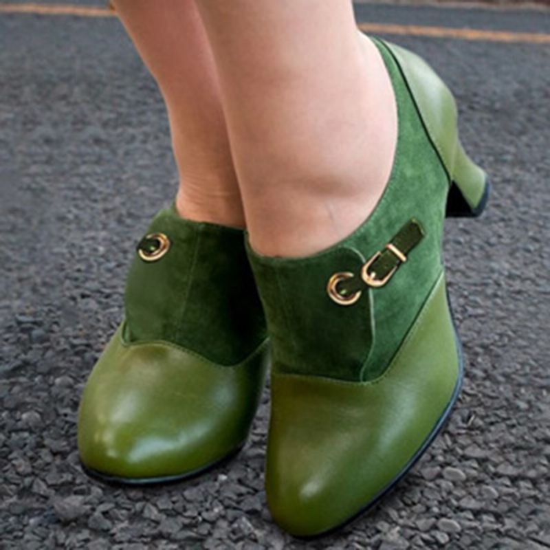 Kvinder Plus Størrelse Søm Solid Slip On Pumps