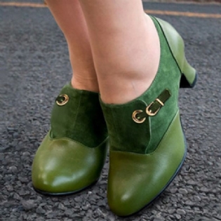 Kvinder Plus Størrelse Søm Solid Slip On Pumps