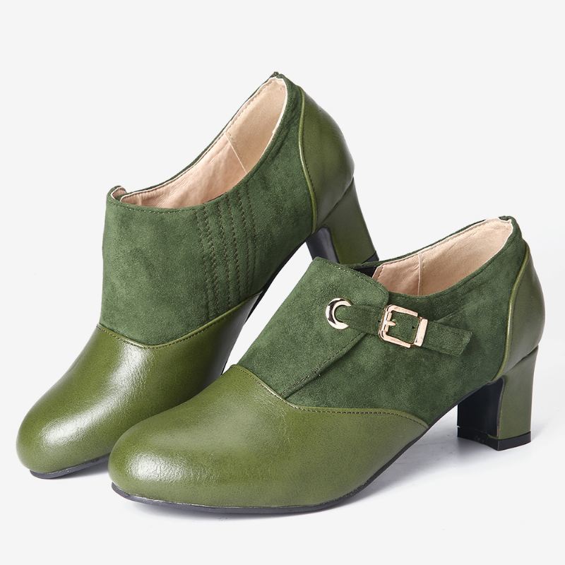 Kvinder Plus Størrelse Søm Solid Slip On Pumps
