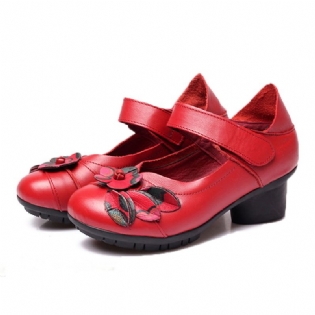 Læder Folkways Mid Heel Hook Loop Original Komfortable Retro Sko