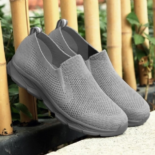 Mænd Åndbar Stof Sål Skridsikker Casual Walking Loafers Sko
