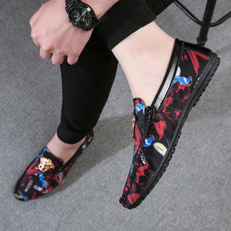 Mænd Blomsterprintet Skridsikre Casual Walking Driving Loafers