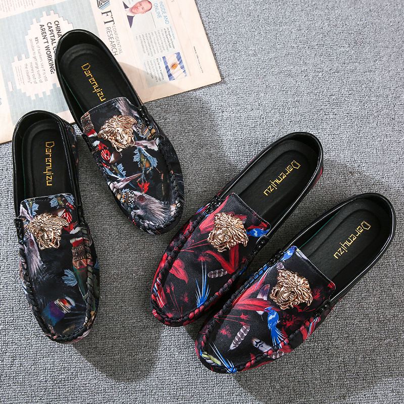 Mænd Blomsterprintet Skridsikre Casual Walking Driving Loafers
