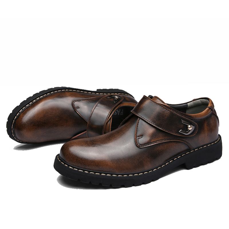 Mænd Britisk Stil Håndlavet Okselæder Bærbare Business Casual Sko