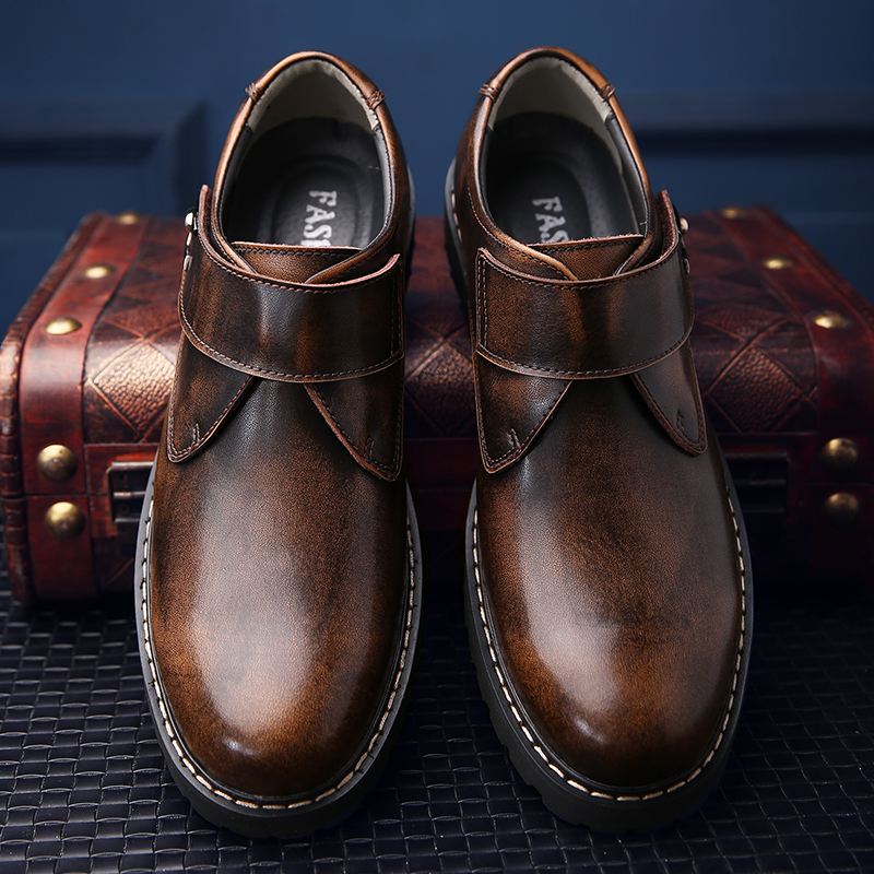 Mænd Britisk Stil Håndlavet Okselæder Bærbare Business Casual Sko