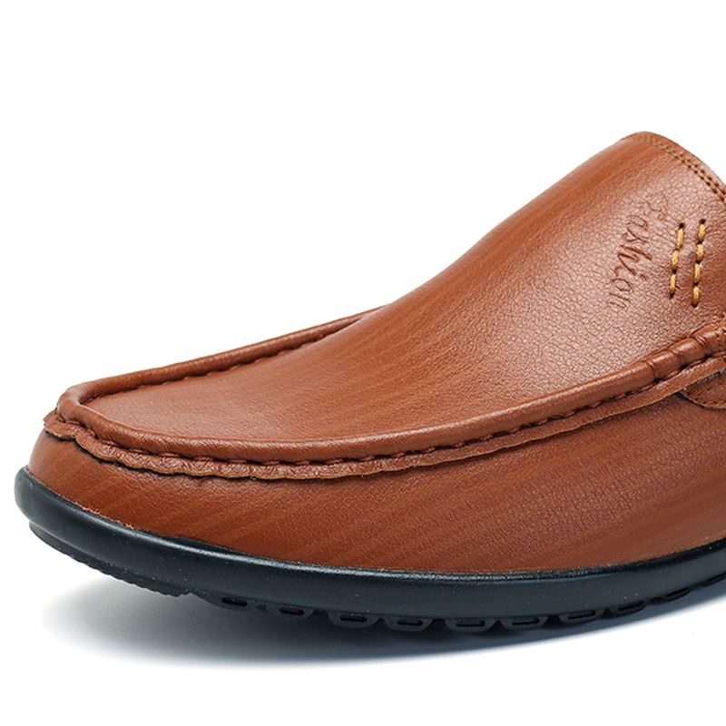 Mænd Casual Business Sole Ægte Læder Slip On Loafers Flats