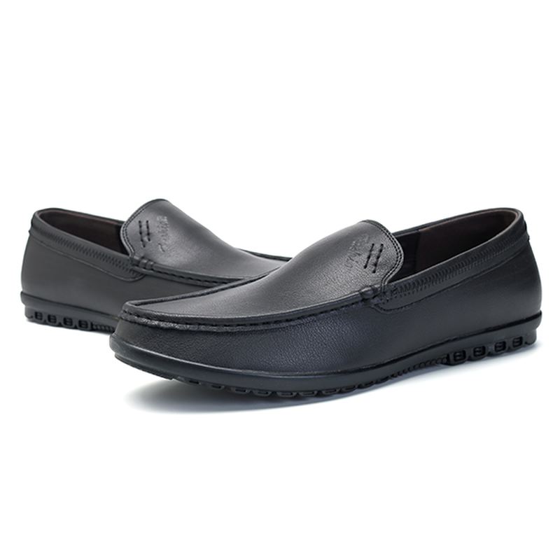 Mænd Casual Business Sole Ægte Læder Slip On Loafers Flats