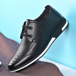 Mænd Koskind Læder Åndbar Blød Bund Slip On Casual Business Sko