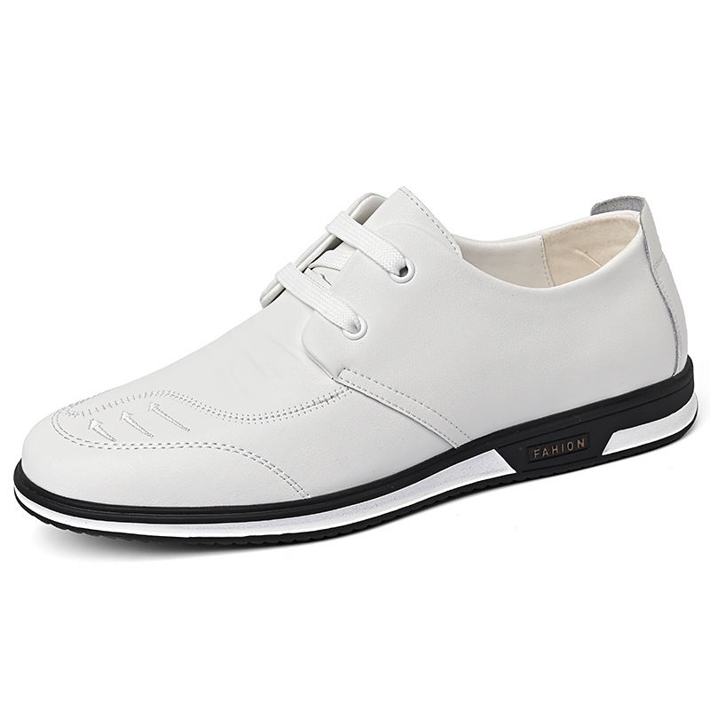 Mænd Koskind Læder Åndbar Blød Bund Slip On Casual Business Sko