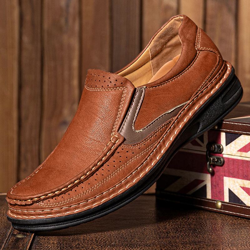 Mænd Mesh Åndbar Skridsikker Blød Sål Slip-on Casual Sko