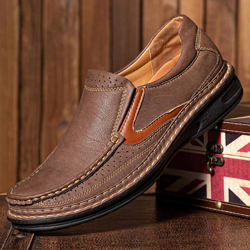 Mænd Mesh Åndbar Skridsikker Blød Sål Slip-on Casual Sko