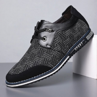 Mænd Mikrofiber Åndbar Blød Bund Loafers Med Snørebånd Casual Business Sko