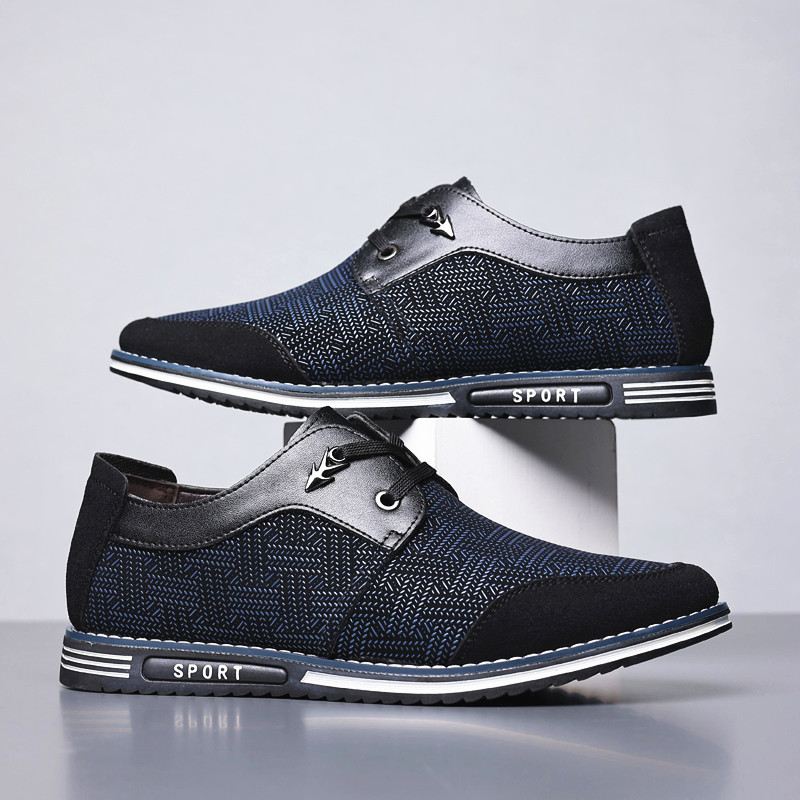 Mænd Mikrofiber Åndbar Blød Bund Loafers Med Snørebånd Casual Business Sko