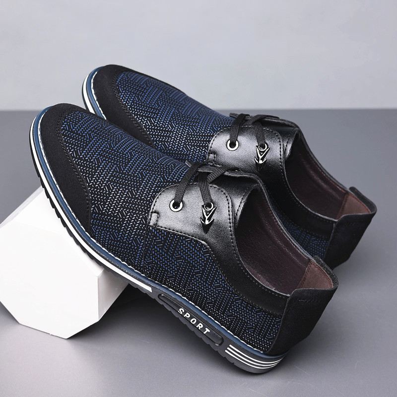 Mænd Mikrofiber Åndbar Blød Bund Loafers Med Snørebånd Casual Business Sko