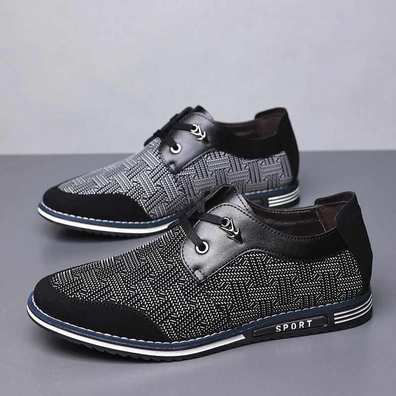 Mænd Mikrofiber Åndbar Blød Bund Loafers Med Snørebånd Casual Business Sko