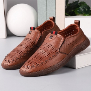 Mænd Mikrofiber Åndbar Udhulet Blød Sål Casual Business Sko
