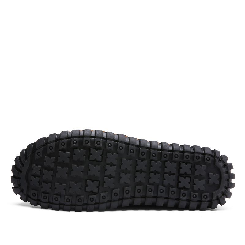 Mænd Mikrofiber Læder Åndbar Håndsyning Blød Bund Slip-on Kørsel Fritidssko