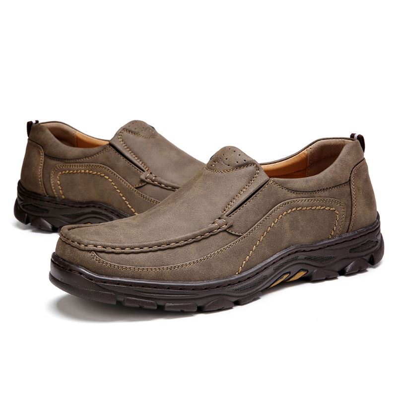 Mænd Syning Skridsikre Letvægts Slip-on Fritidssko
