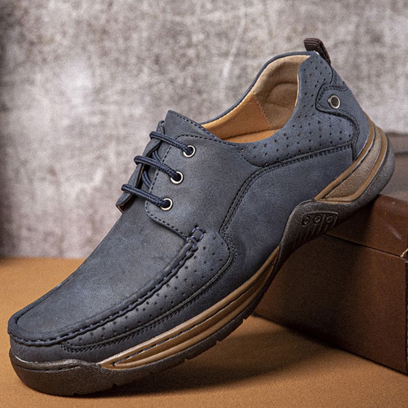 Mænd Wide Fit Non Slip Snøre-up Business Casual Sko