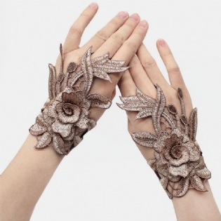 Blomsterarmbånd Til Kvinder Dekoreret Med Etnisk Broderede Handsker Armbånd