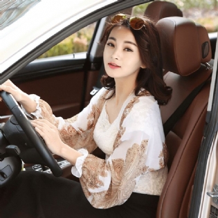 Kvinder Chiffon Driving Solcreme Lange Arm Ærmer
