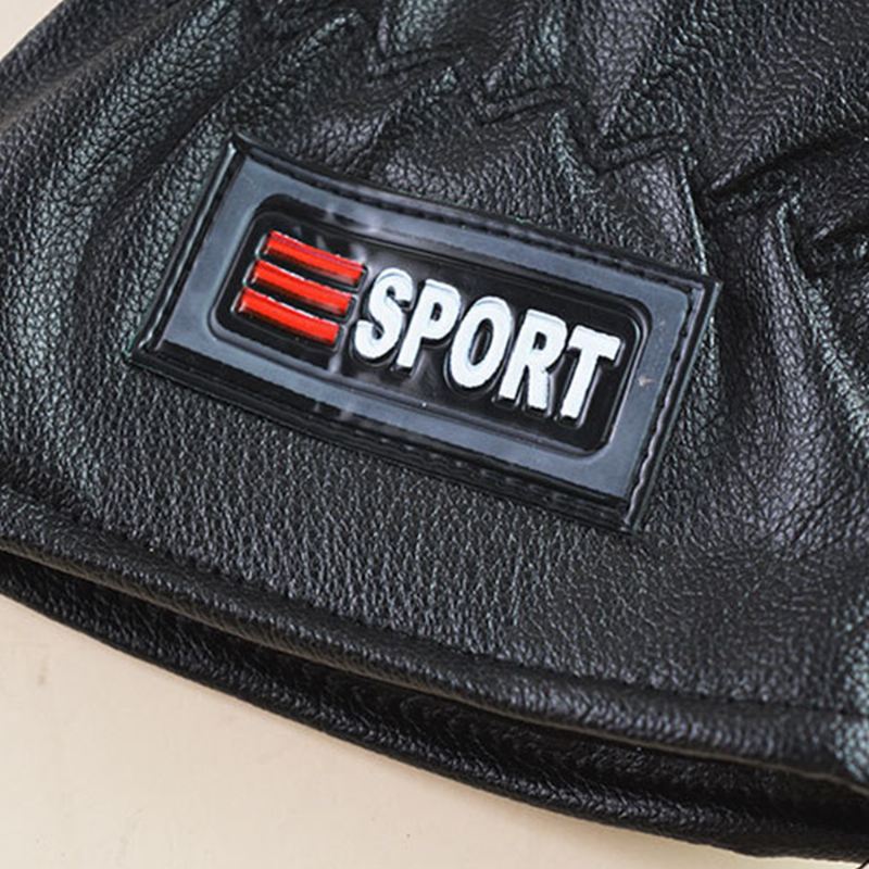 Mænd Imiteret Læder Vandtæt Plus Fløjlsskærm Berørbar Ridning Sport Outdoor Full-finger Handsker
