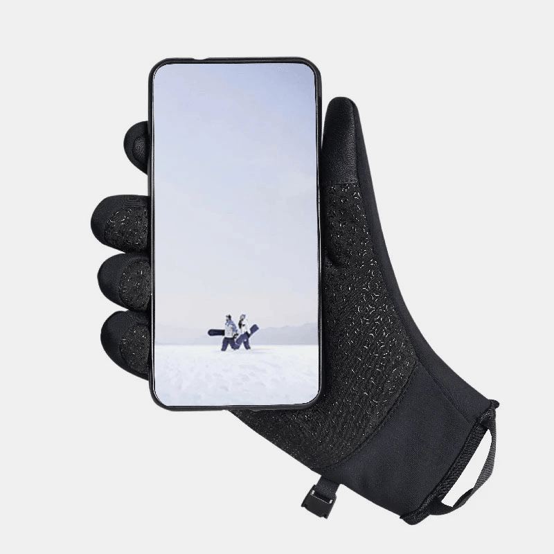 Mænd Vandtætte Skridsikre Reflekterende Strimler Design Sportshandsker Vinter Outdoor Plus Velvet Varme Touch Screen Handsker