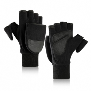 Ny Sæson Fleece Varme Handsker Herre Flip Bag Refererer Til Plus Tyk Udendørs Lupp Finger Touch Screen