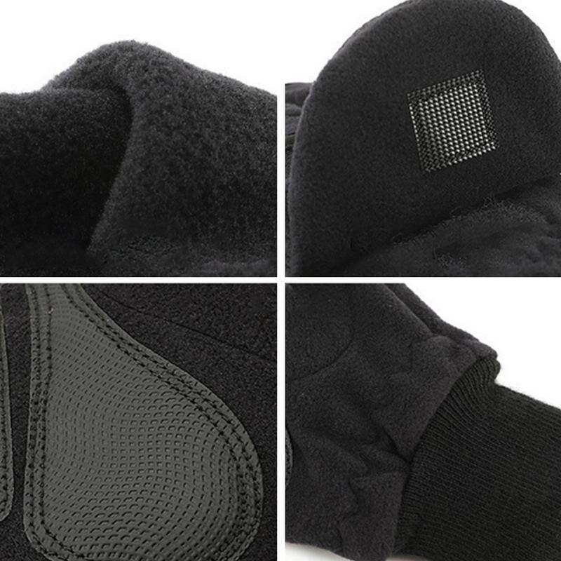 Ny Sæson Fleece Varme Handsker Herre Flip Bag Refererer Til Plus Tyk Udendørs Lupp Finger Touch Screen