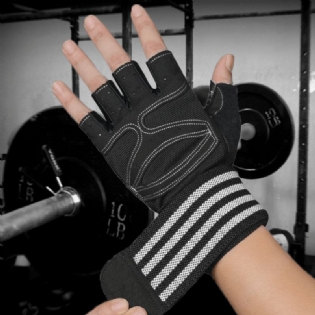 Ribbon Compression Armbånd Sports Non-slip Halvfinger Handsker