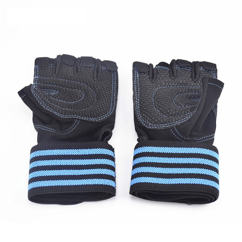 Ribbon Compression Armbånd Sports Non-slip Halvfinger Handsker